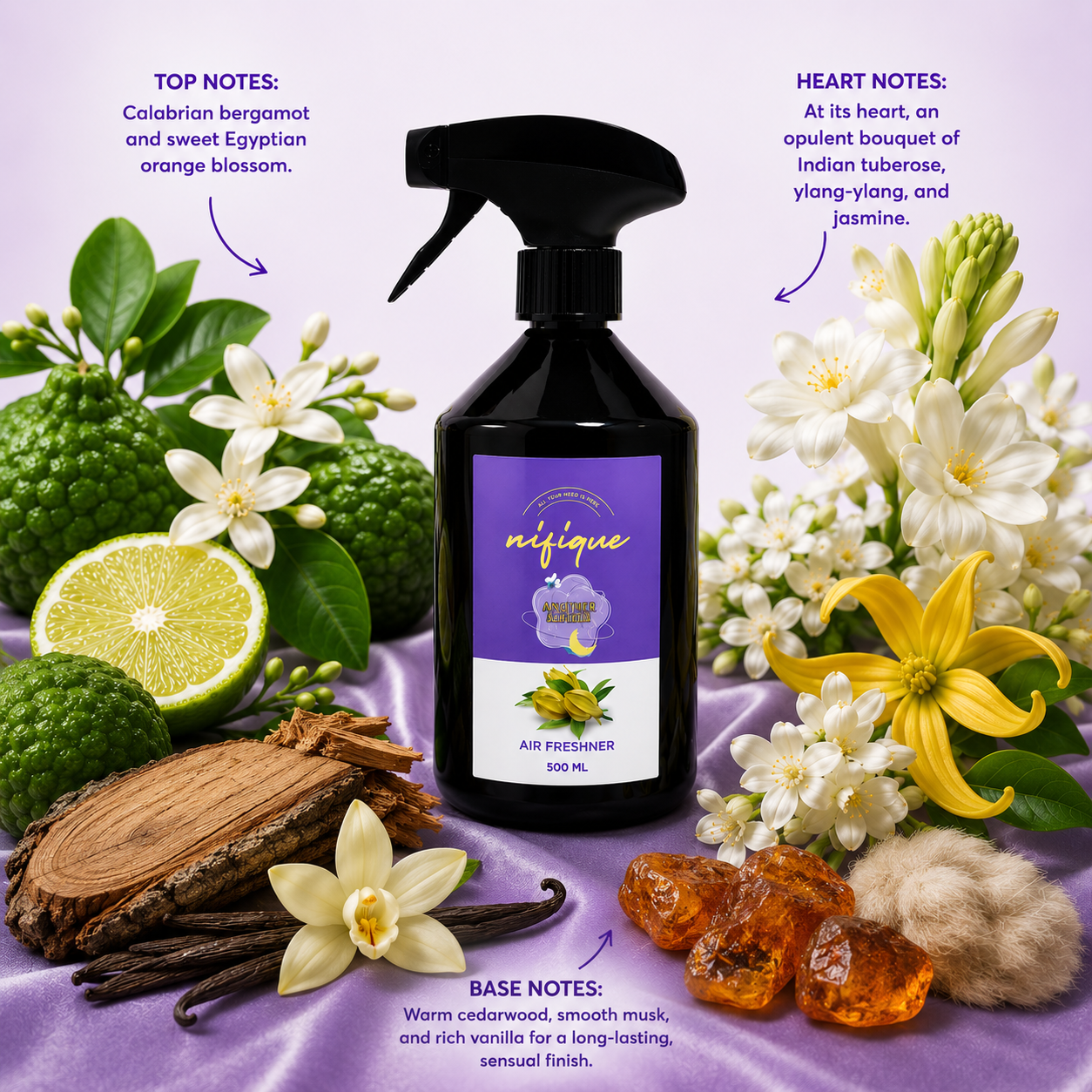 Arabian Nights, 500ML Air Freshener for Home, Car, Clothes