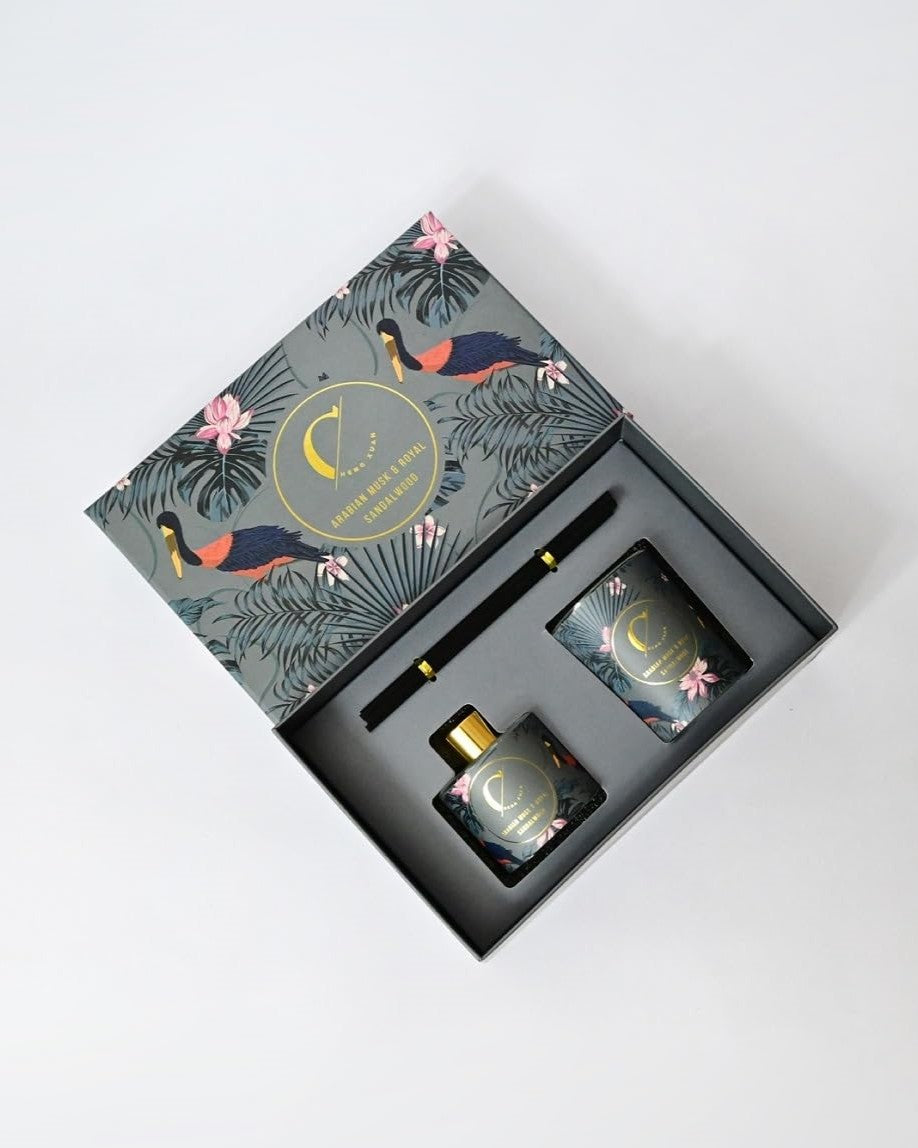 Arabian Musk & Royal Sandalwood - Reed Diffuser and Candle Set