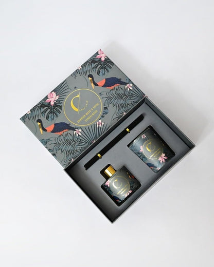 Arabian Musk & Royal Sandalwood - Reed Diffuser and Candle Set